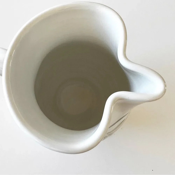 Williams Sonoma Grande Cuisine Blue Floral Pitcher Hungary Hand Painted Bent Lip - Picture 4 of 10